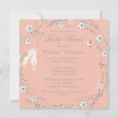 Sonnenblumen-Kronleuchter Kinderdusche Einladung (Rückseite)