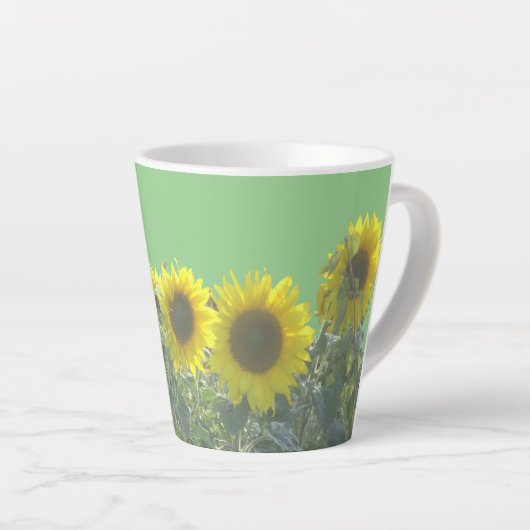 Sonnenblumen Kruste. BC Green Latte Tasse (Rechte Ecke)