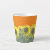 Sonnenblumen Kruste. BC Orange Latte Tasse (Vorderseite)