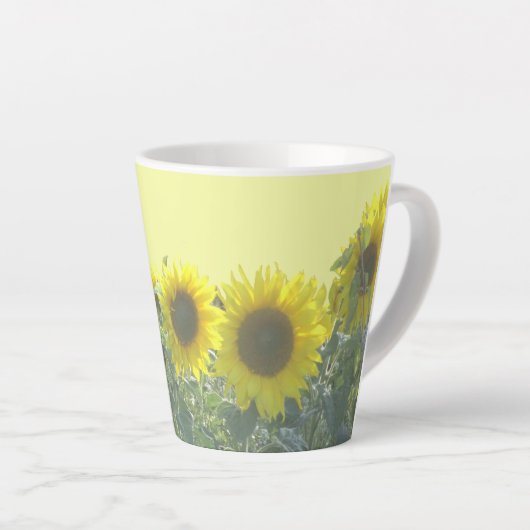 Sonnenblumen Kruste. BC Yellow Latte Tasse (Rechte Ecke)