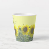 Sonnenblumen Kruste. BC Yellow Latte Tasse (Vorderseite)
