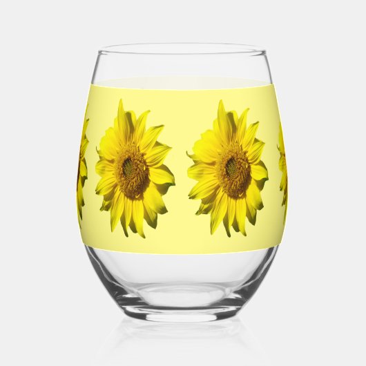 Sonnenblumen Kruste. Hintergrundfarbe Weinglas Ohne Stiel (Links)