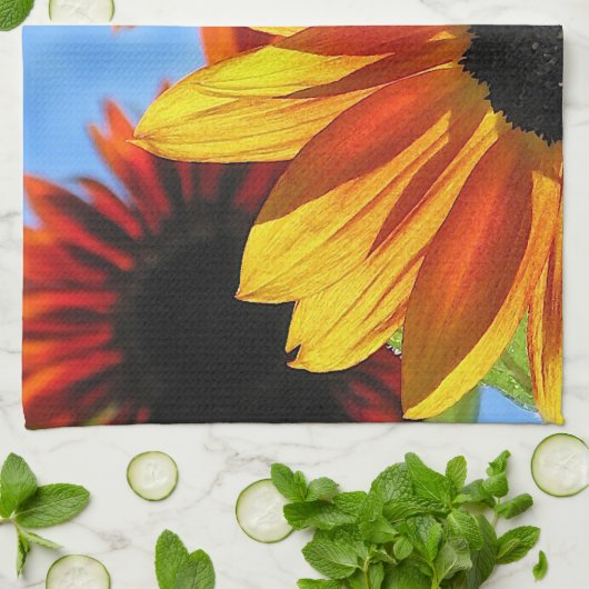 Sonnenblumen Küchentuch (Gefaltet)