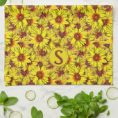 Sonnenblumen-Küchentuch Geschirrtuch (Gefaltet)