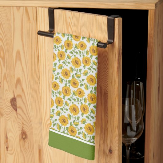 Sonnenblumen Küchentücher (Drittel gefaltet)