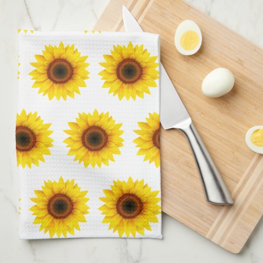 Sonnenblumen Küchentücher (Viertel Falte)