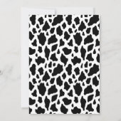 Sonnenblumen Kuh Print Gold Glitzer 1. Geburtstag Einladung (Rückseite)