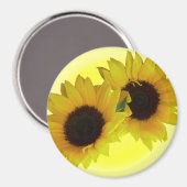 Sonnenblumen Kühlschrankmagnet Gefallen Blume Gesc (Vorderseite/Rückseite)