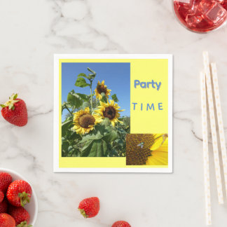 Sonnenblumen-Kundentext-Papier-Serviette Serviette