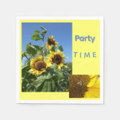 Sonnenblumen-Kundentext-Papier-Serviette Serviette (Vorderseite)