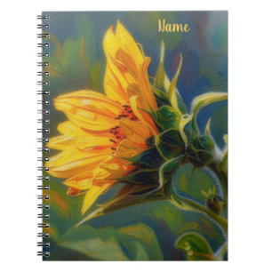 Sonnenblumen-Kunst-Blumen-Notizbuch Journal person Notizblock