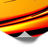 Sonnenblumen Kunst, Fraktal Poster (Ecke)