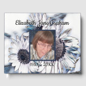 Sonnenblumen Kunst in Blau und Weiß | FOTO | Beerd Gästebuch (Vorderseite)