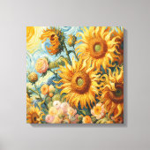 Sonnenblumen Kunst Leinwanddruck (Vorderseite)