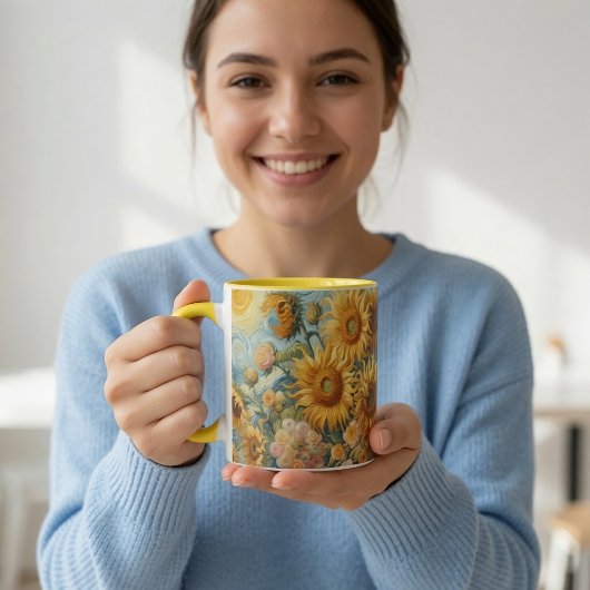 Sonnenblumen Kunst Tasse