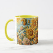 Sonnenblumen Kunst Tasse (Links)