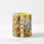 Sonnenblumen Kunst Tasse (Zentrum)
