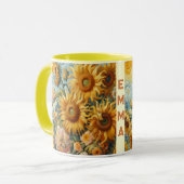 Sonnenblumen Kunst Tasse (Vorderseite Links)