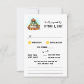 Sonnenblumen Kürbis Rustikale Landfarm Hochzeit im RSVP Karte (Vorderseite)