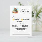 Sonnenblumen Kürbis Rustikale Landfarm Hochzeit im RSVP Karte (Stehend Vorderseite)