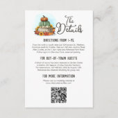 Sonnenblumen Kürbis Rustikales Land Hochzeiten Det Begleitkarte (Vorderseite)