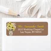 Sonnenblumen Lace Mason Jar Wedding Labels (Insitu)