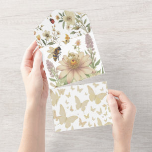 Sonnenblumen-Lächeln Gruß Hochzeits-Einladung All In One Einladung