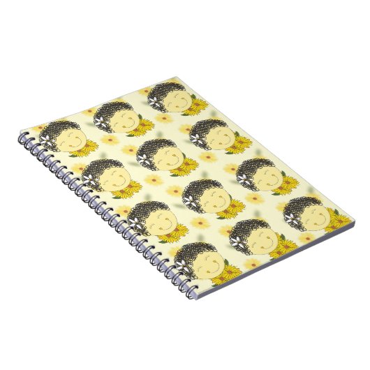 Sonnenblumen Lächeln Spiralheft Notizblock (Rechte Seite)