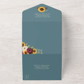 Sonnenblumen Land Elegante All In One Einladung (Außenbereich)