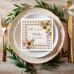 Sonnenblumen-Land-Hochzeitsdusche verlieben sich Serviette