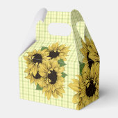 Sonnenblumen Land Kariert Gefälligkeitsboxen Geschenkschachtel (Rückseite)