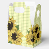 Sonnenblumen Land Kariert Gefälligkeitsboxen Geschenkschachtel (Geöffnet)