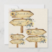 Sonnenblumen Land Log und Band 25 Jahre Einladung (Rückseite)