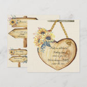 Sonnenblumen Land Log und Band 25 Jahre Einladung (Vorne/Hinten)