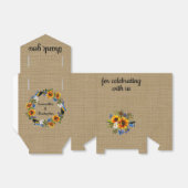 Sonnenblumen Land Rustikale Burlap Print Geschenkschachtel (Ungefaltet)