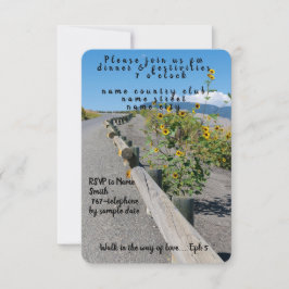 Sonnenblumen Landstraße West Gebirgsstraße lässige RSVP Karte