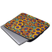 Sonnenblumen-Laptop-Tasche Laptopschutzhülle (Vorne Knopf)
