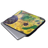 Sonnenblumen Laptopschutzhülle (Vorne Knopf)