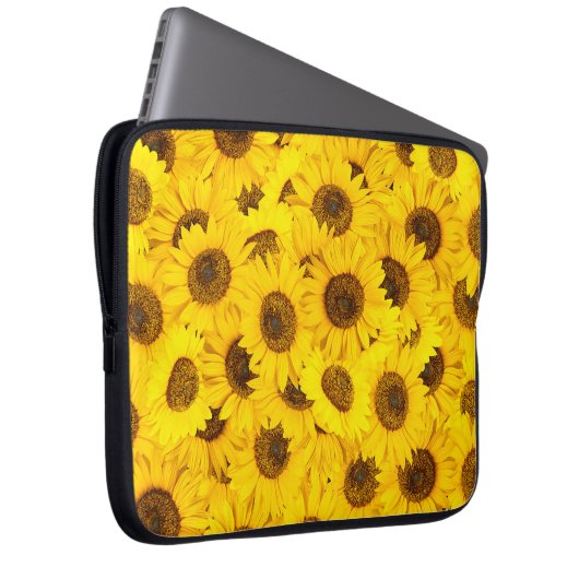Sonnenblumen Laptopschutzhülle (Vorne Rechts)