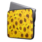 Sonnenblumen Laptopschutzhülle (Vorderseite Links)