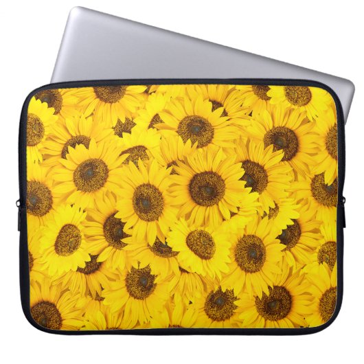 Sonnenblumen Laptopschutzhülle (Vorderseite)