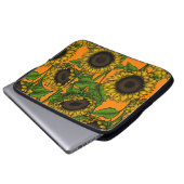 Sonnenblumen Laptopschutzhülle (Vorne Knopf)
