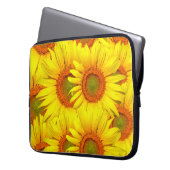 Sonnenblumen Laptopschutzhülle (Vorderseite Links)