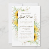 Sonnenblumen Lässiger Hochzeitsfeier Empfang Einladung (Vorderseite)