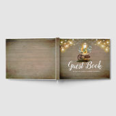 Sonnenblumen Laterne Rustikale Hochzeit im Herbst Gästebuch (Voll)