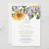 Sonnenblumen & Lavander Dedication Einladung (Vorderseite)