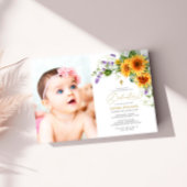 Sonnenblumen & Lavander Foto Einladung