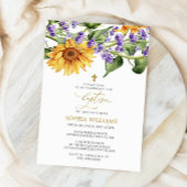 Sonnenblumen & Lavander Taufe Einladung
