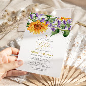 Sonnenblumen & Lavander Taufe Einladung