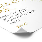 Sonnenblumen & Lavendel Dusche Momosa Bar Zeichen Poster (Ecke)